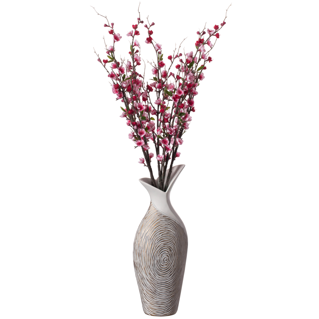 Peach Artificial Cherry Blossom Branch Stem For Home Decoration And Wedding Craft - Red