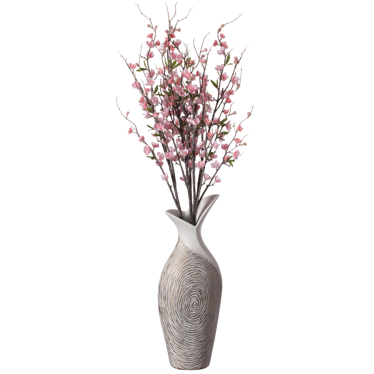 Peach Artificial Cherry Blossom Branch Stem For Home Decoration And Wedding Craft - Pink