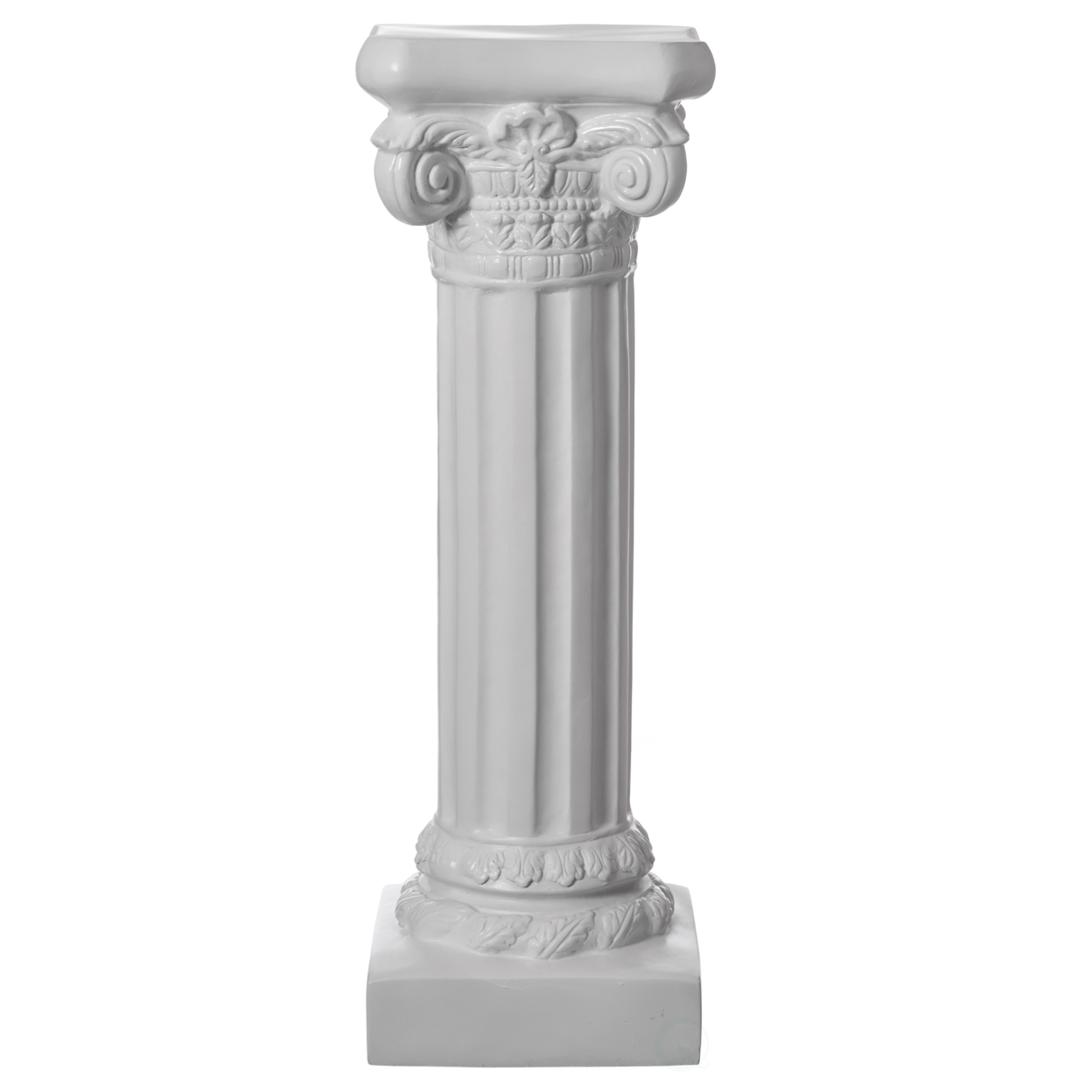 Decorative Modern Fiberglass White Plinth Roman Style Column Ionic Pedestal Vase Stand For Wedding, Living Room, Or Dining Room - 41