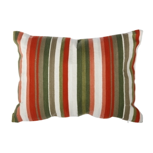 20 X 14 Inch Cotton Pillow With Stripped Embroidery, Set Of 2, Multicolor- Saltoro Sherpi