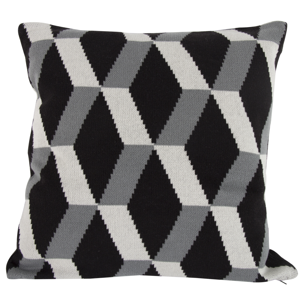 20 X 20 Inch Cashmere Pillow With Zig Zag Pattern, Set Of 2, Black And Gray- Saltoro Sherpi