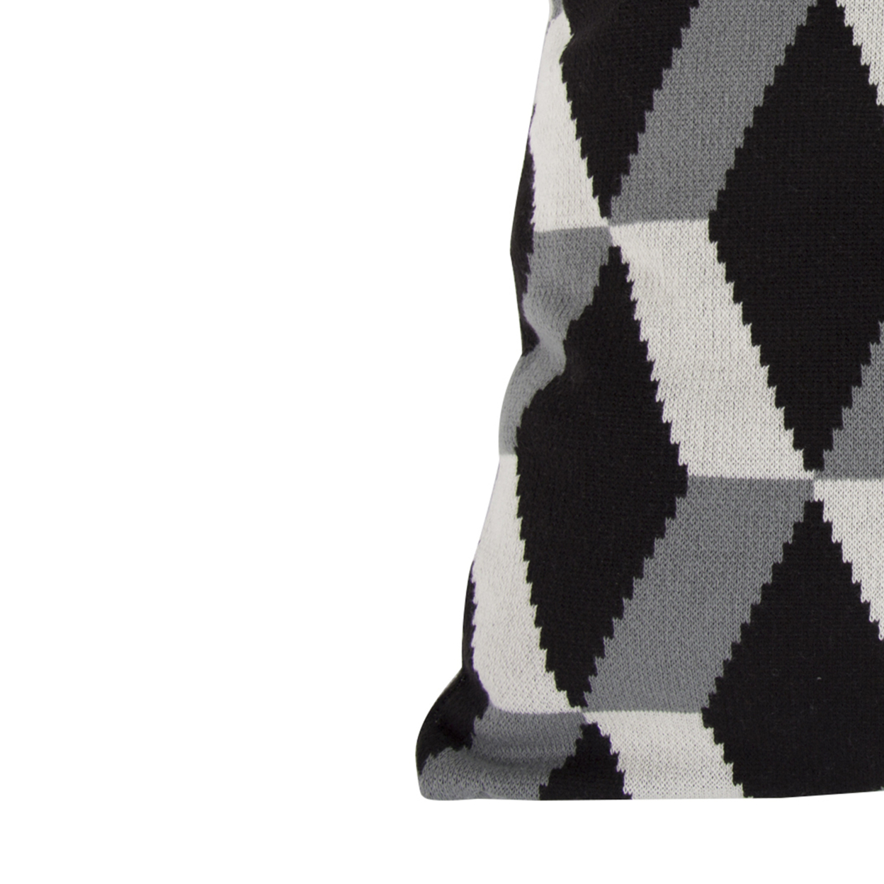 20 X 20 Inch Cashmere Pillow With Zig Zag Pattern, Set Of 2, Black And Gray- Saltoro Sherpi
