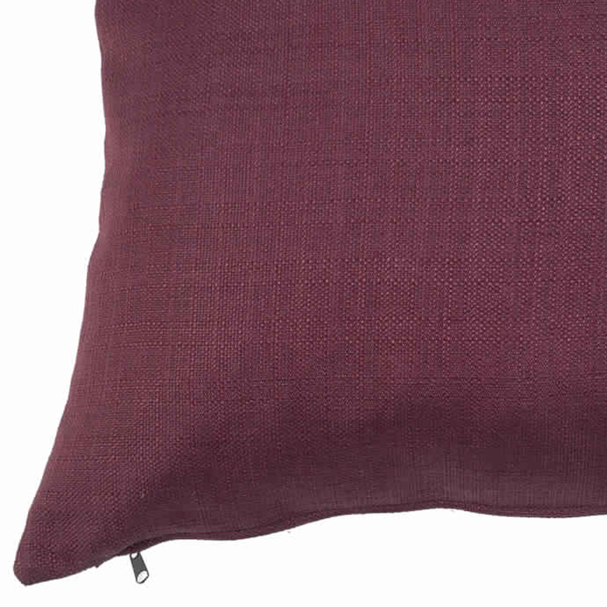 23 X 23 Inch Linen Fabric Pillow With Polyester Fiber Insert, Set Of 2, Purple- Saltoro Sherpi
