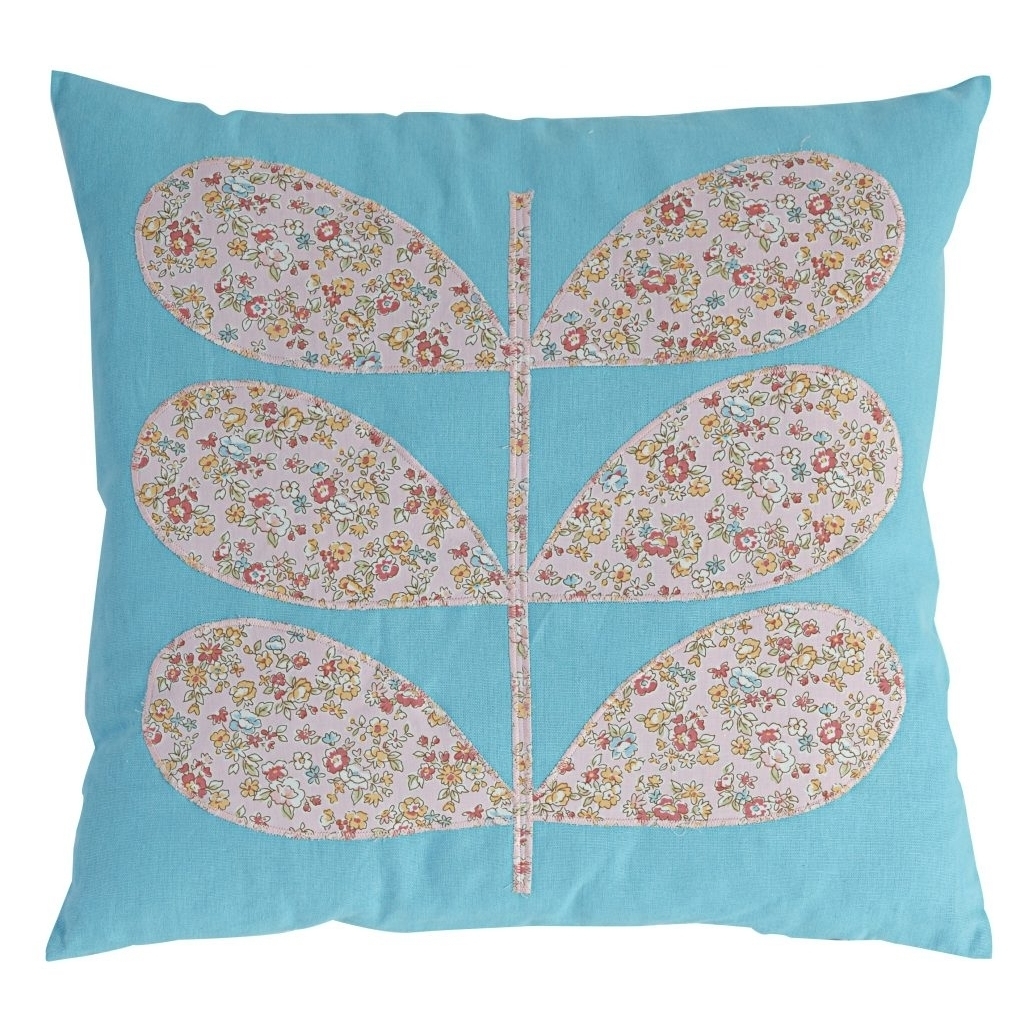 17.7 X 17.7 Inch Cotton Pillow With Floral Patchwork, Set Of 2, Multicolor- Saltoro Sherpi