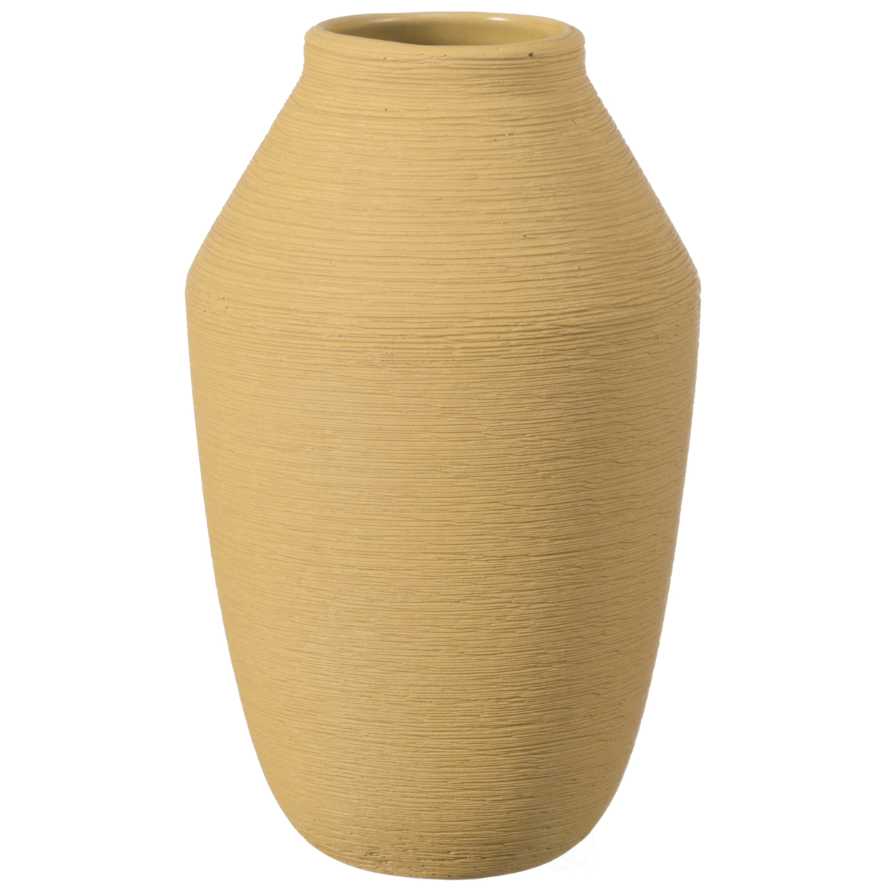 Decorative Ceramic Vase, Modern Style Centerpiece Table Vase - Yellow