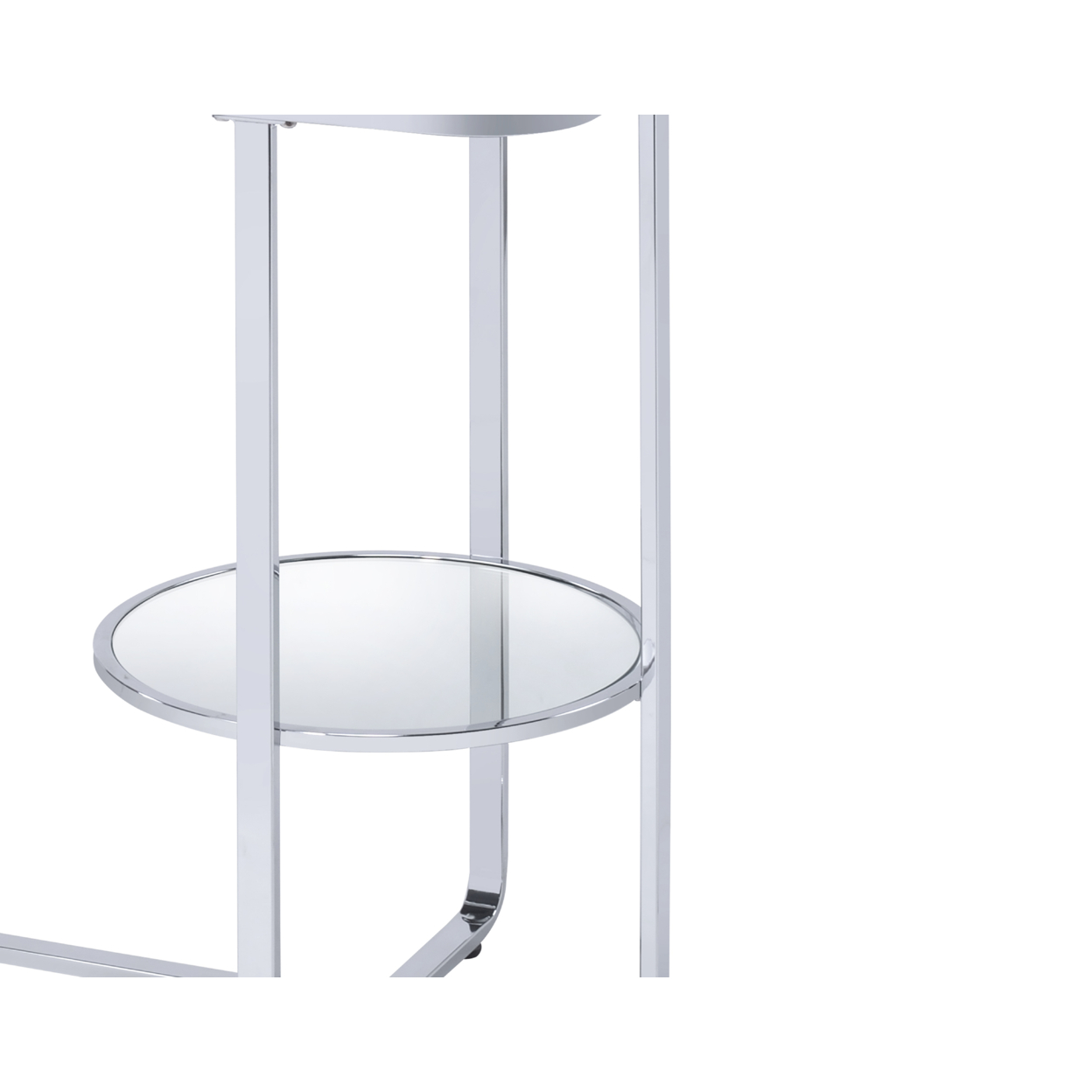 Contemporary Metal Sofa Table With Glass Top, Silver And Clear- Saltoro Sherpi