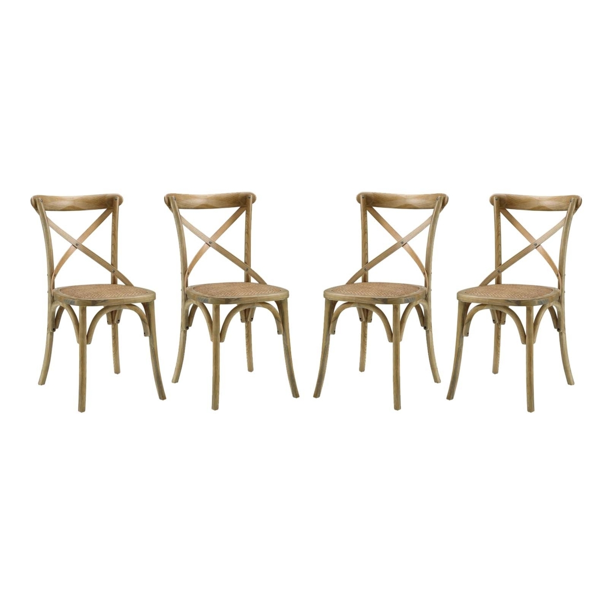 Gear Dining Side Chair Set Of 4,Natural