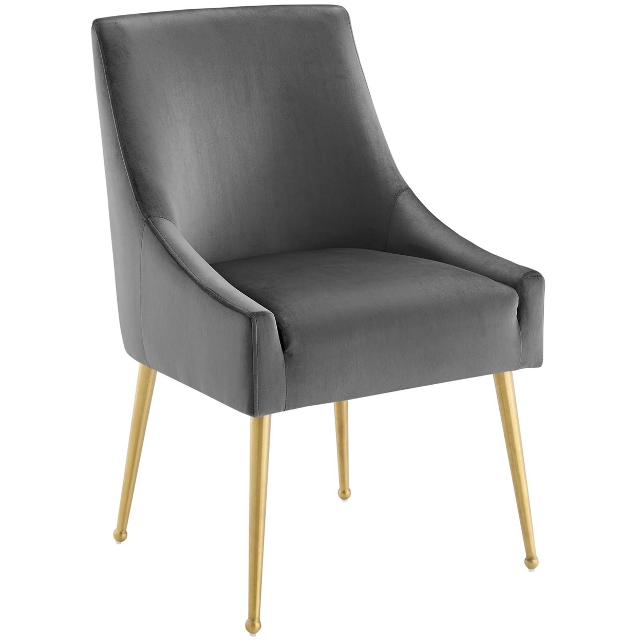 Discern Upholstered Performance Velvet Dining Chair,Gray