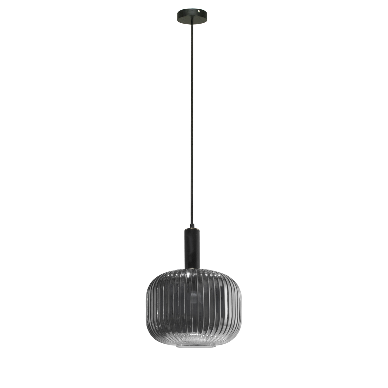 Langley Contemporary Pendant Light Fixture with Grey Glass Shade, Elegant Multi Directional Ceiling Fixture for Living Room, Foyer