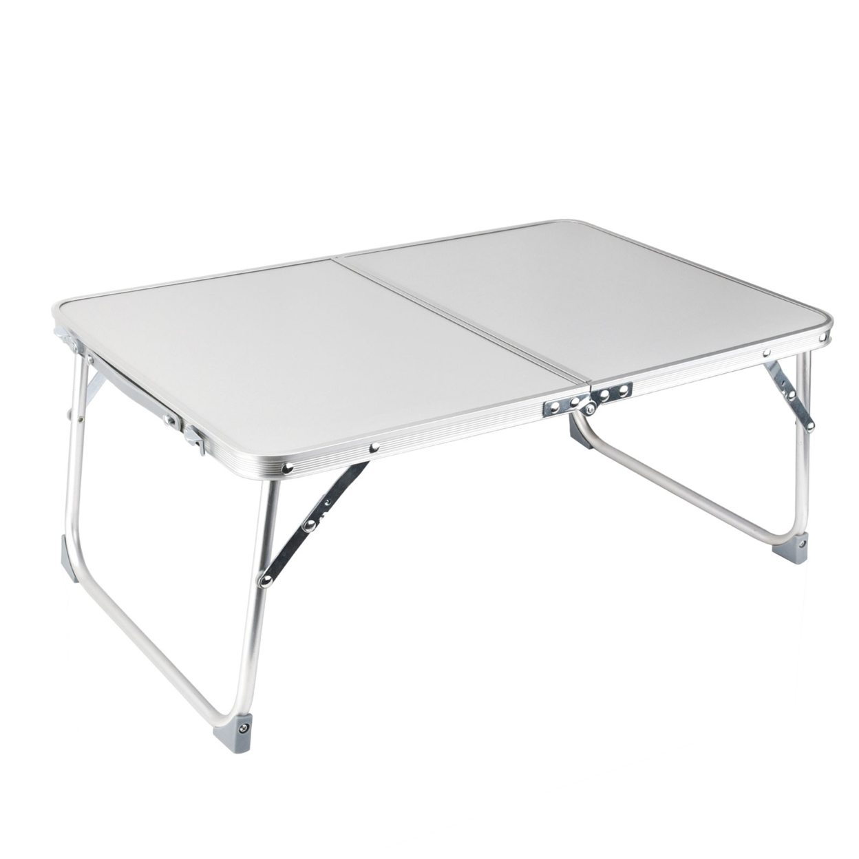 23.8 in. Foldable and Portable Mini Desk Tray - Silver