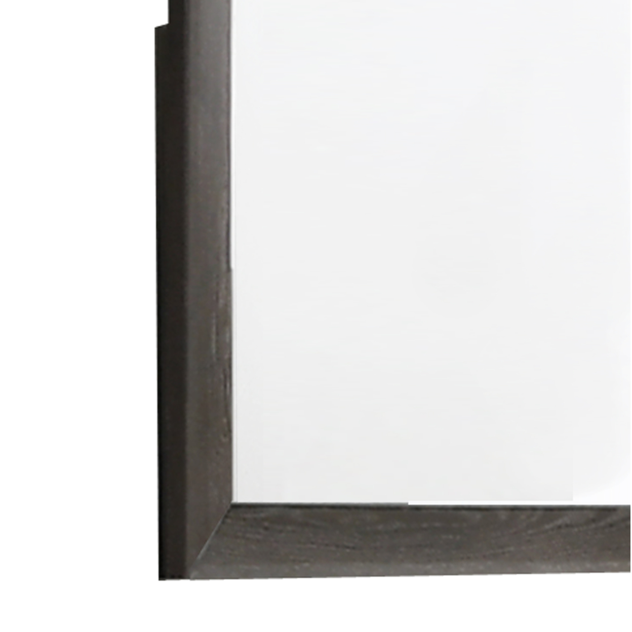 Transitional Style Rectangular Wooden Frame Dresser Mirror, Brown And Silver- Saltoro Sherpi