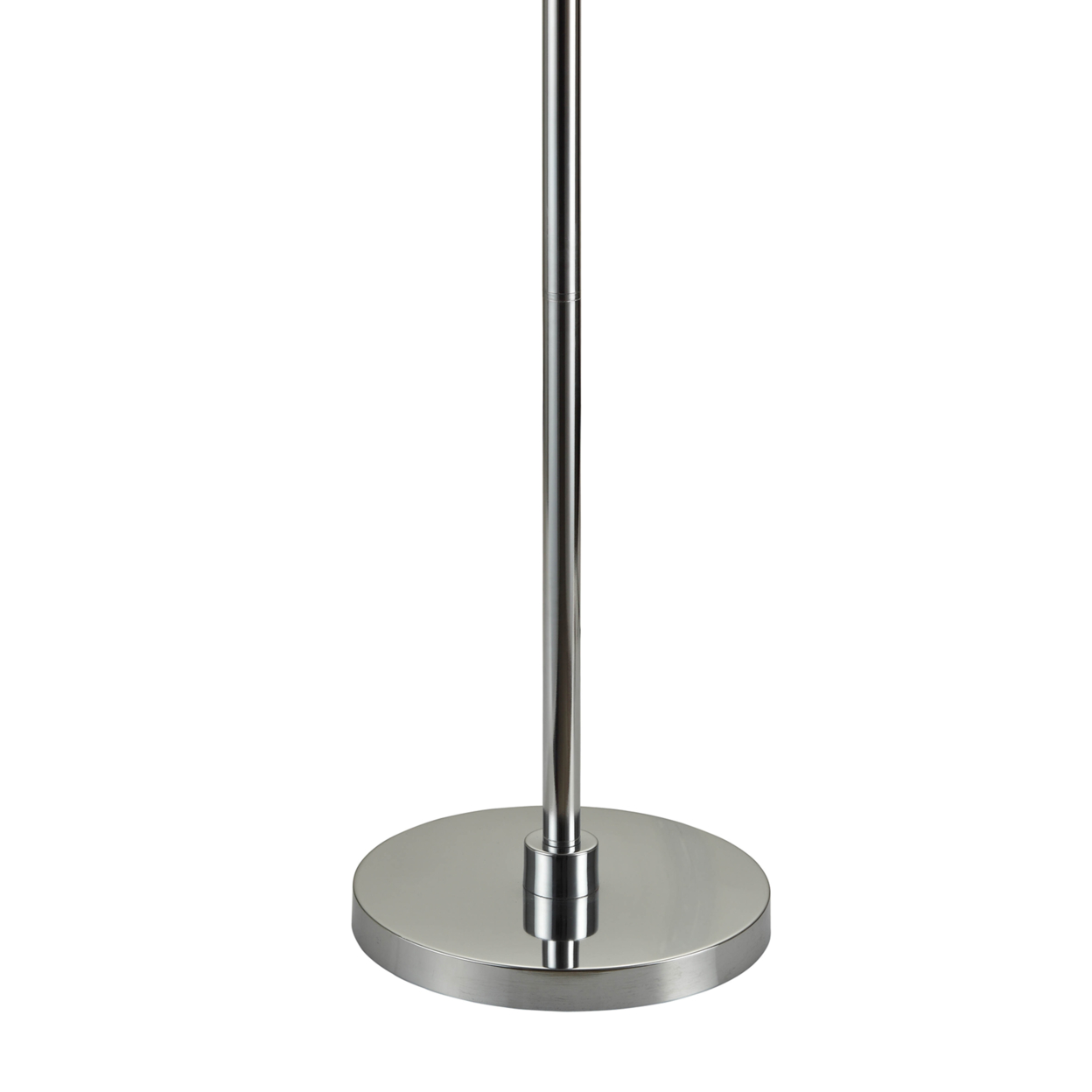 Round Fabric Wrapped Floor Lamp With Crystal Inlay, Gray And Silver- Saltoro Sherpi
