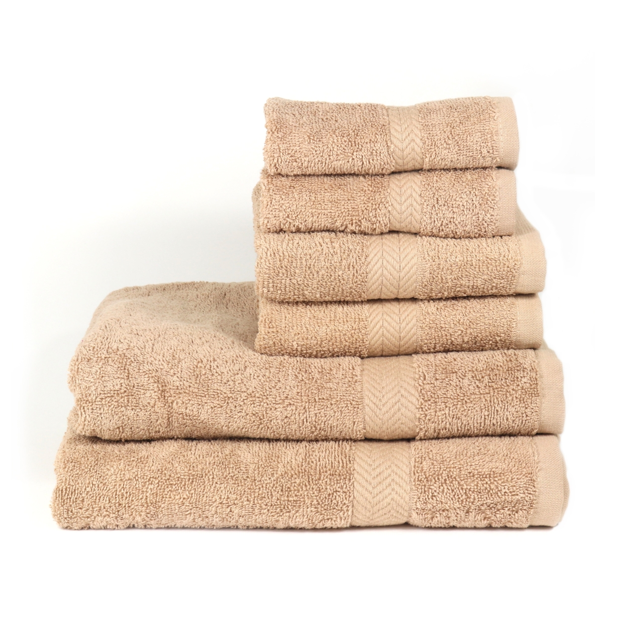 Chelsea Six Piece Bath Towel Set, Two Each - Washcloths, Hand Towels & Bath  Towels, Cotton,, 6 Piece Set - Baker's