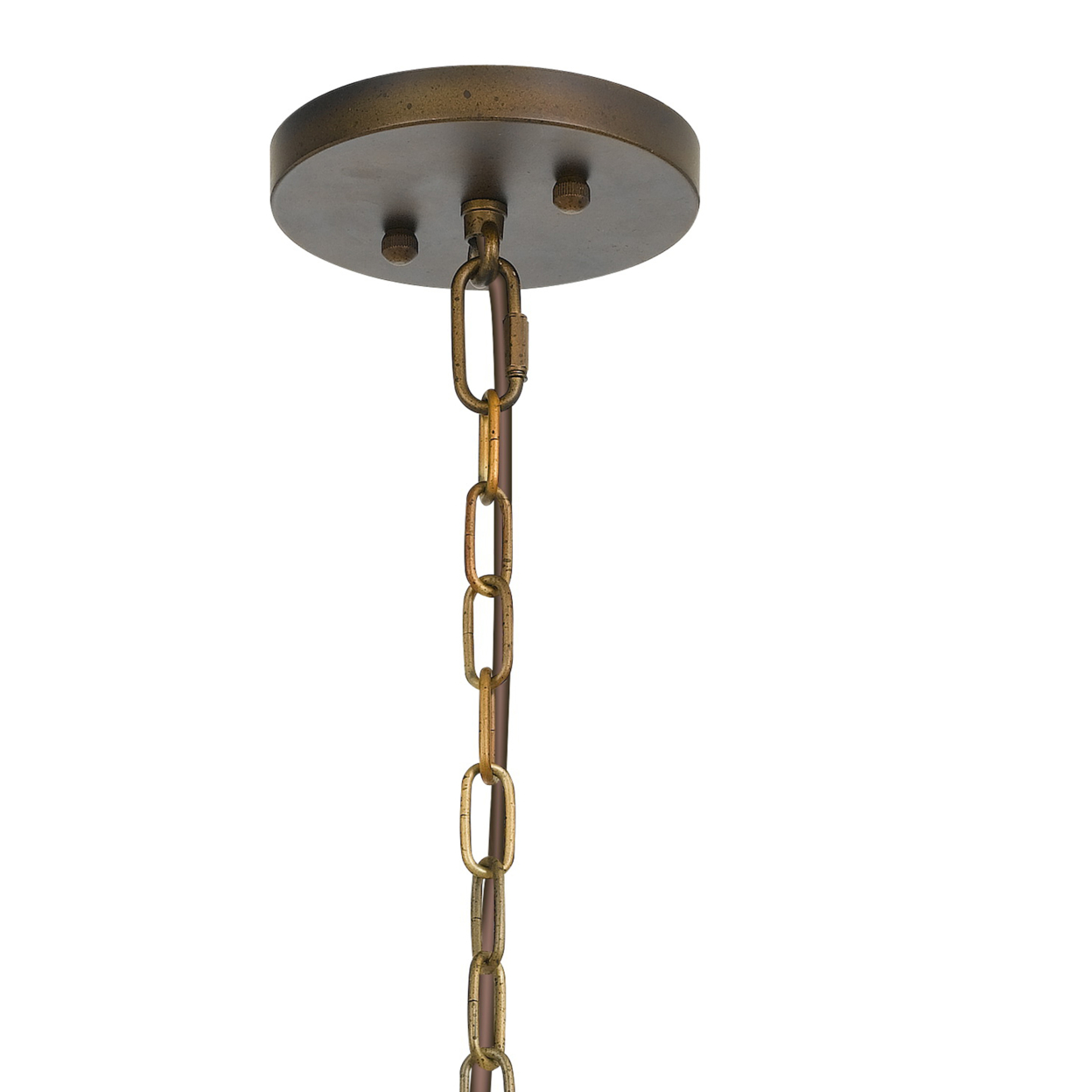 60 X 3 Watt Round Metal Frame Chandelier With 6 Foot Chain, Distressed Gold- Saltoro Sherpi
