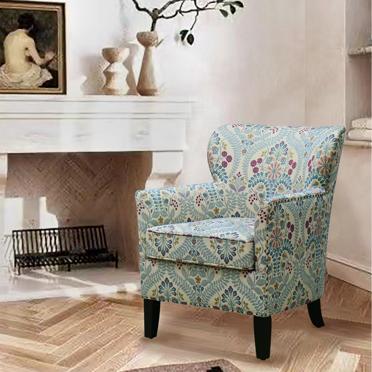 28.5Inch Wide Pattern Upholstered Armchair B 28.5'x32.5'x36'