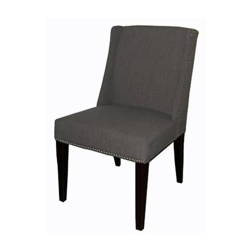 Accent Fabric Dining Chair with Silver Nailhead Trim