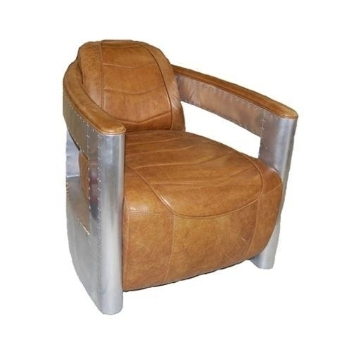 Aircraft Chair in Top Grain Leather Whisky Finish