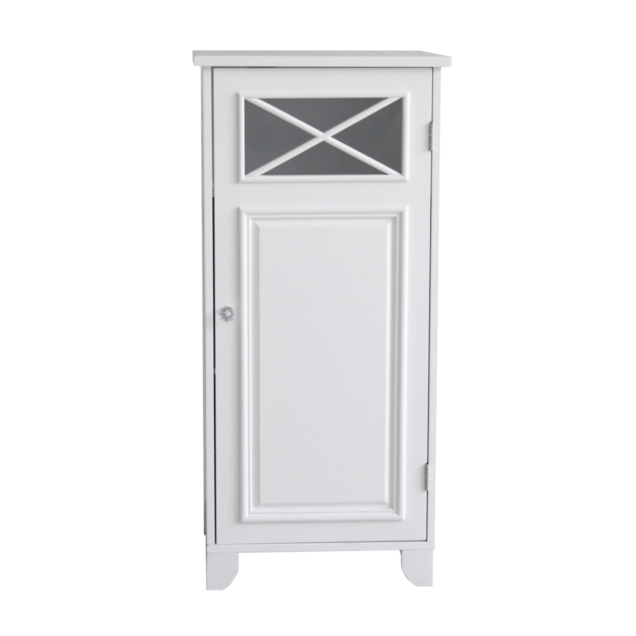 Elegant Home Fashions Wooden Bathroom Cabinet Floor White 6834
