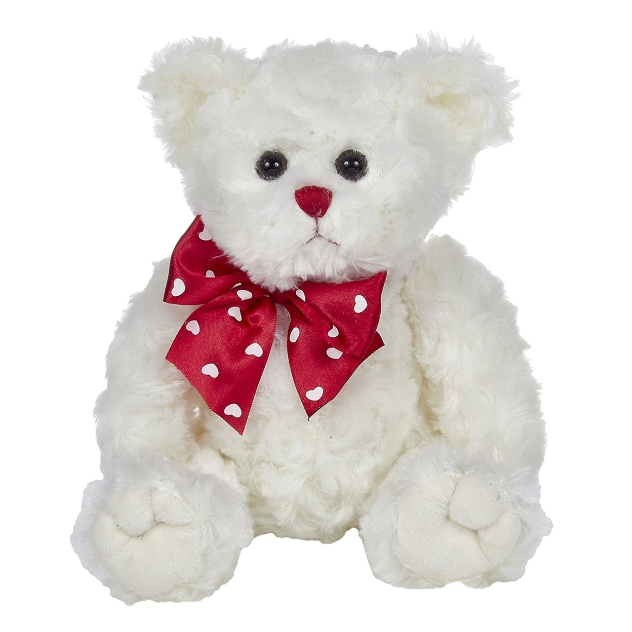 Bearington Lil' Lovable Valentine's Day Plush Stuffed Animal Teddy Bear, Gift For Birthday, Christmas Gift For Mom, Girlfriend, Wife (White)
