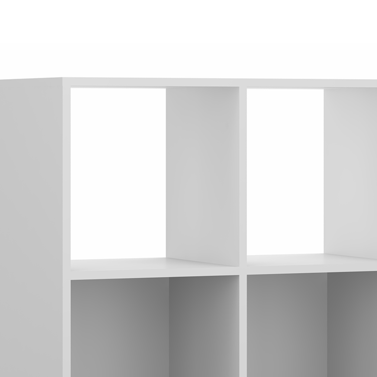 Multipurpose Storage Shelf With 4 Open Compartments, White And Chrome- Saltoro Sherpi