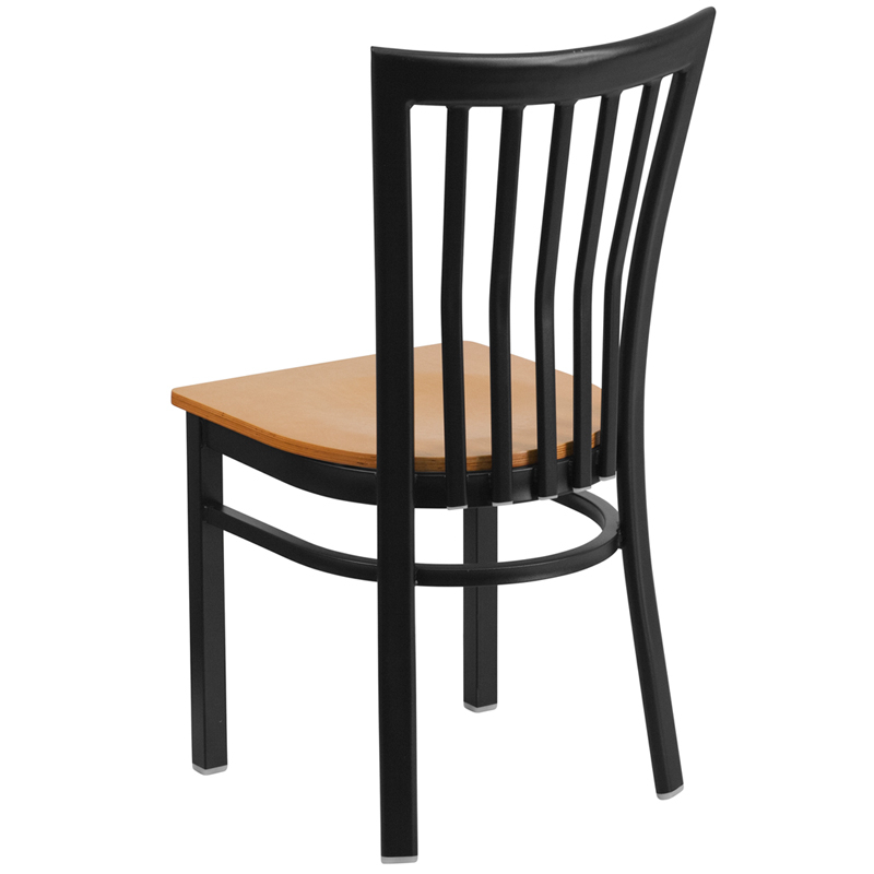 Black School Chair-Nat Seat
