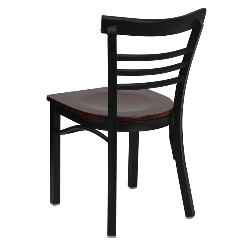 Black Ladder Chair-Mah Seat