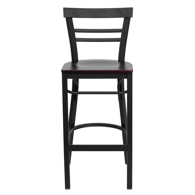 Black Ladder Stool-Mah Seat