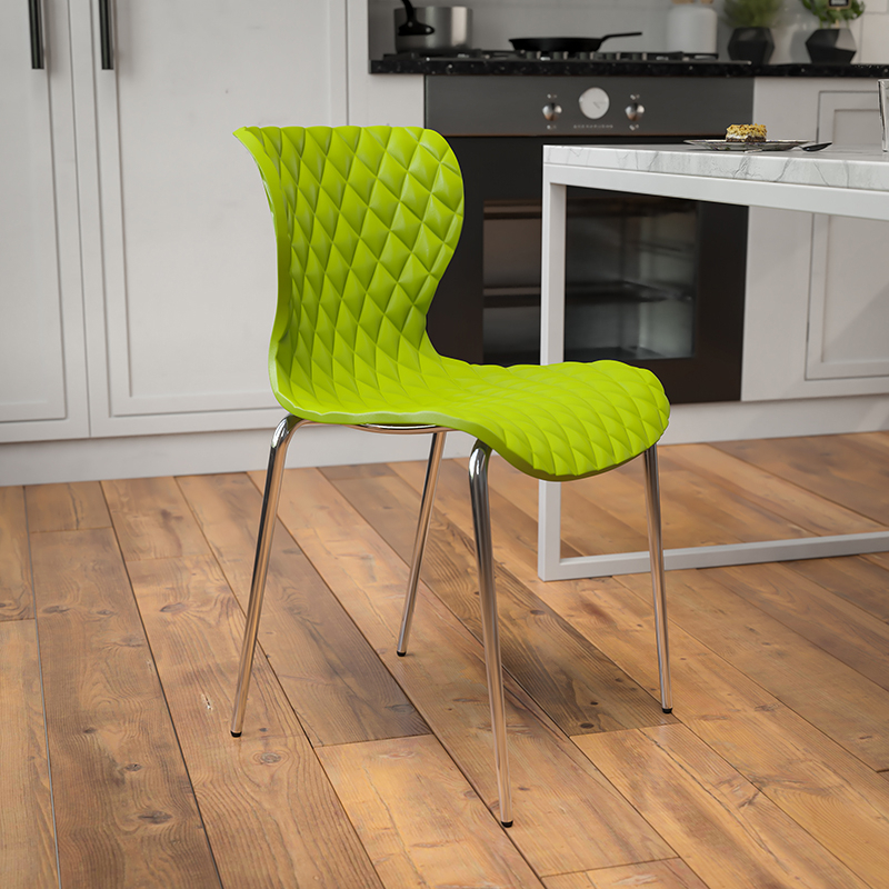 Lowell Contemporary Design Citrus Green Plastic Stack Chair LF-7-07C-CGRN-GG