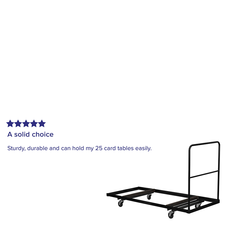 Black Folding Table Dolly For 30W X 72D Rectangular Folding Tables NG-DY3072-GG