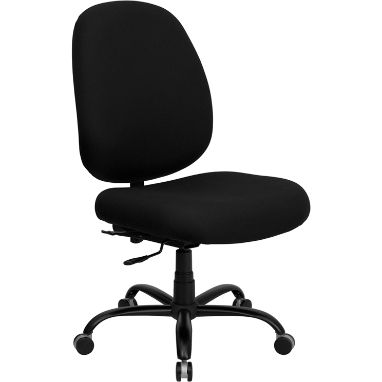 HERCULES Series Big And Tall 400 Lb. Rated Black Fabricutive Swivel Ergonomic Office Chair With Adjustable Back WL-715MG-BK-GG
