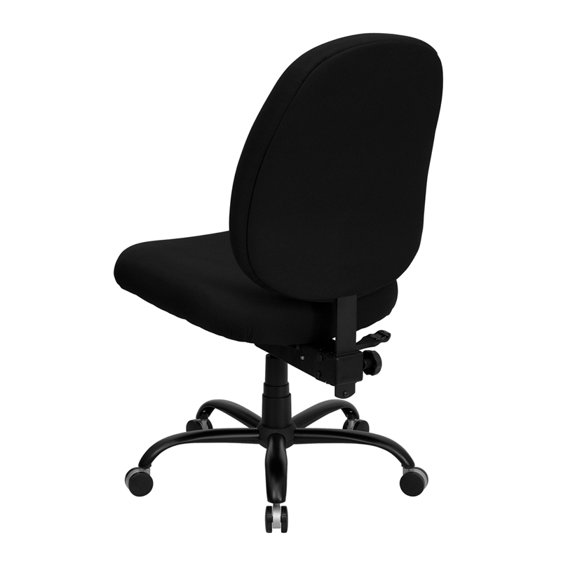HERCULES Series Big And Tall 400 Lb. Rated Black Fabricutive Swivel Ergonomic Office Chair With Adjustable Back WL-715MG-BK-GG