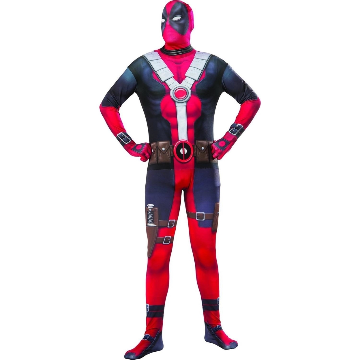 Deadpool 2nd Skin Mens Standard Size Costume Marvel Bodysuit Entire Rubie's
