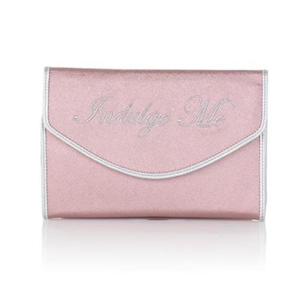 SNOB Essentials Disney Cinderella Artist Indulge Me Clutch Jewelry Bag Metallic Pink Handbag Purse Small Designer Womens SE154600