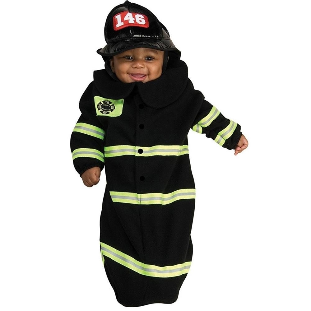 Firefighter Bunting Baby Infant Costume Size 0-9 MO Newborn Outfit Rubie's