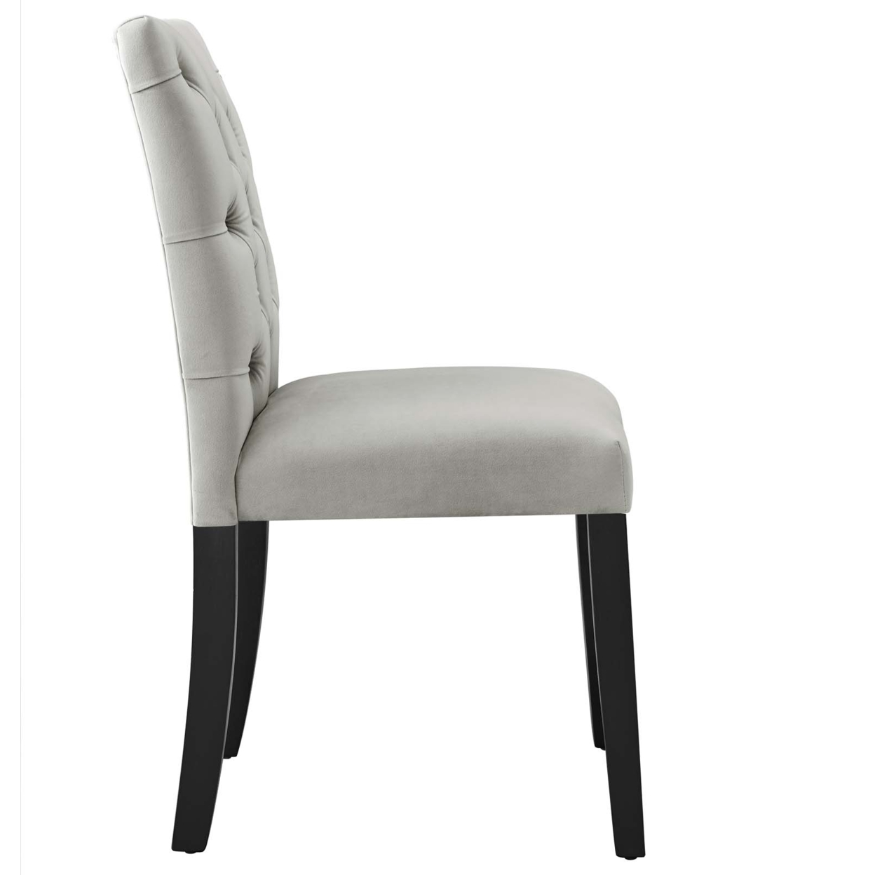 Duchess Performance Velvet Dining Chairs - Set Of 2, Light Gray