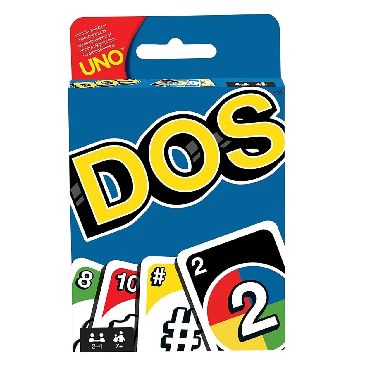 Uno DOS Card Game Colorful Classic Teams Version Mattel