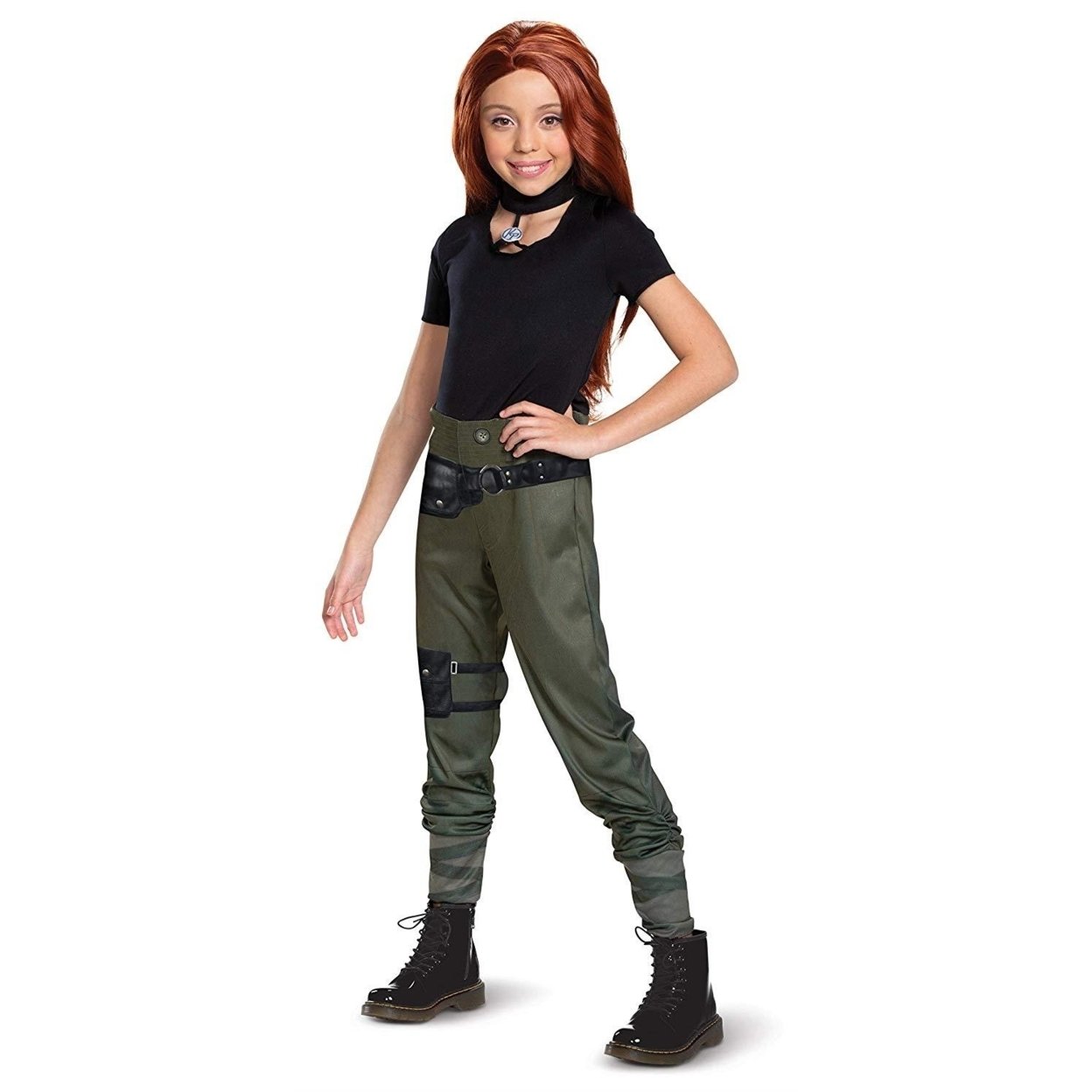Kim Possible Agent Classic Girls Size S 4/6X Costume Jumpsuit Disney Disguise