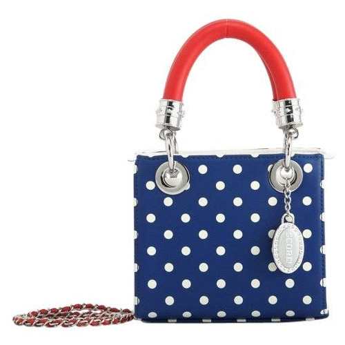 SCORE! Jacqui Classic Top Handle Crossbody Satchel - Red, White And Blue