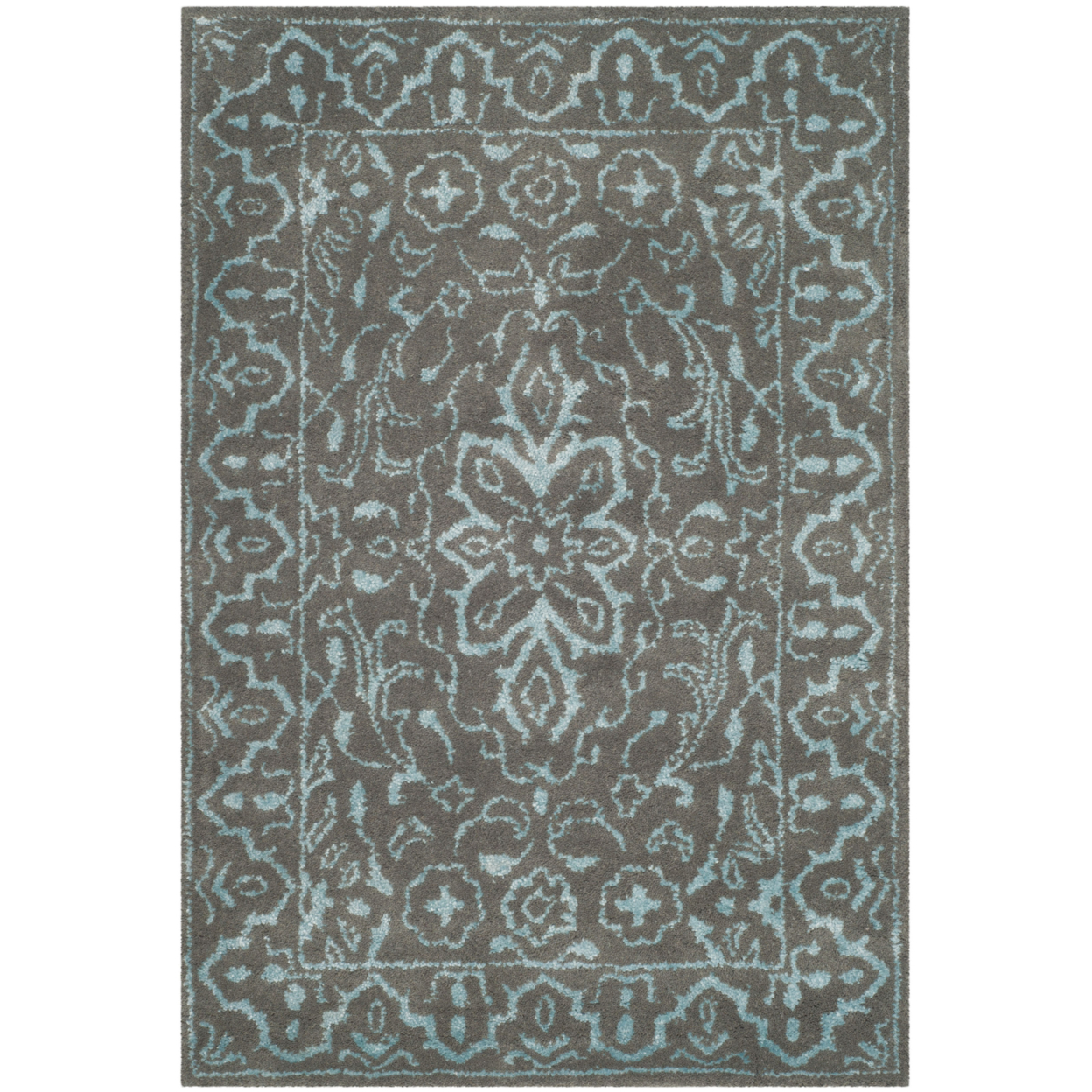 SAFAVIEH Glamour GLM516E Handmade Blue / Dark Grey Rug