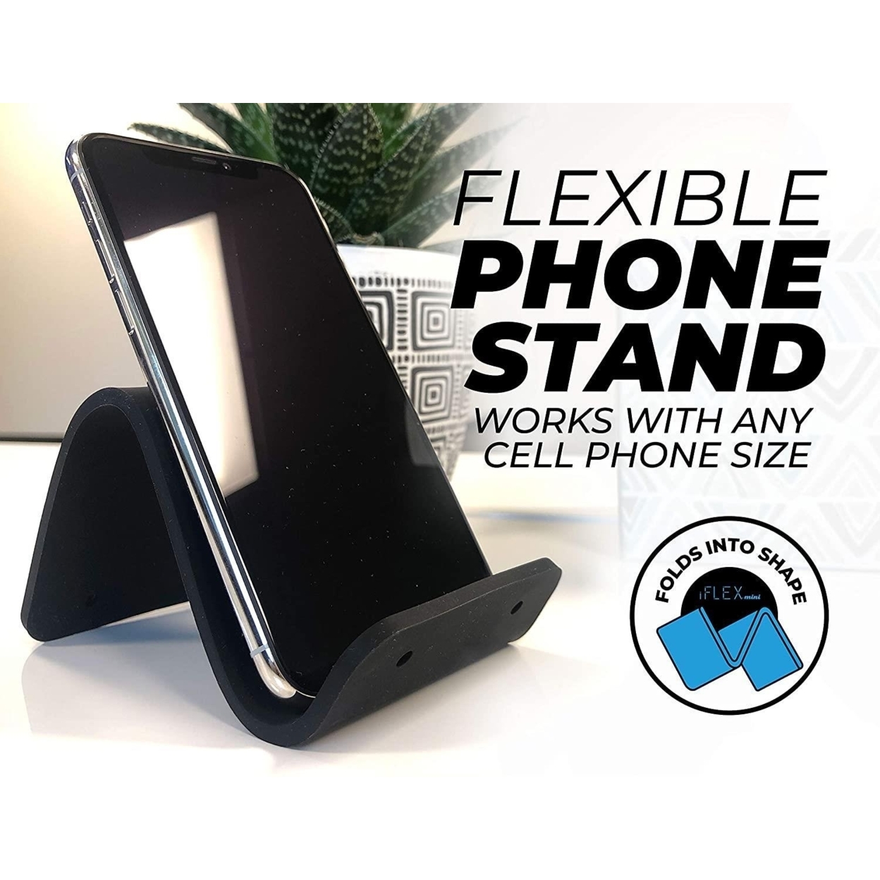 IFLEX Mini Flexible Cell Phone Holder Sky Blue 2pk Universal Hands-Free