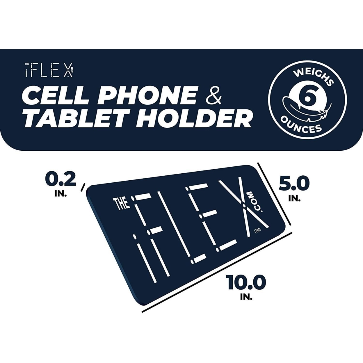 IFLEX Tablet Cell Phone Stand Dark Blue 2-Pack Universal Hands-Free Non-Slip Grip Waterproof