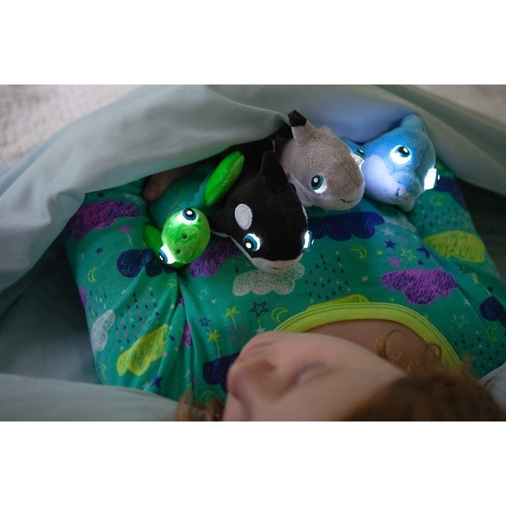 NightBuddies Baby Sea Turtle & Shark 2-Pack Light-Up Plush Animal Toy Set Cortex Toys