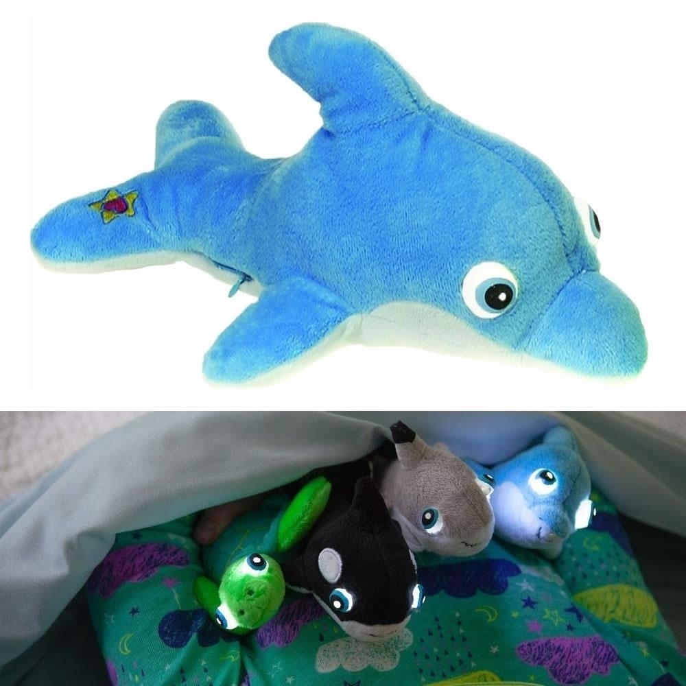 NightBuddies Baby Sea Life Orly Baby Dolphin Light-Up Plush Animal Toy Cortex Toys