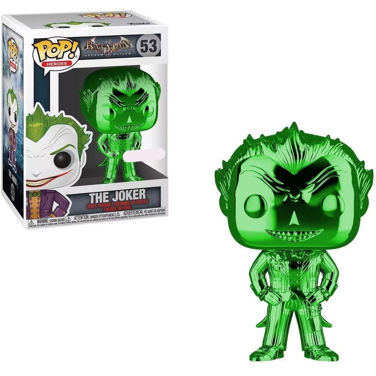 Funko POP Hereos Green Chrome Joker Arkham Asylum Batman DC...