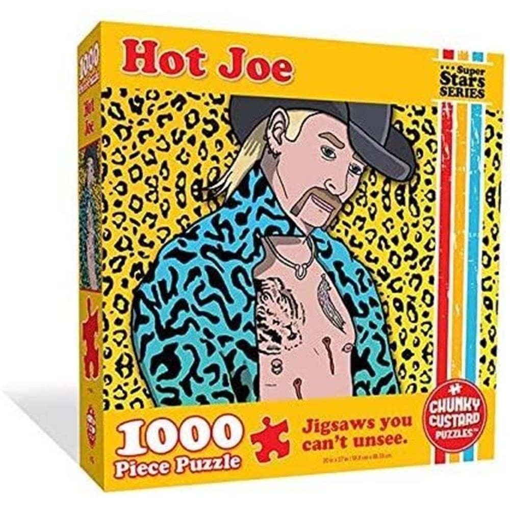 Hot Joe Tiger King Jigsaw Puzzle 1000ct Piece Premium Quality Pop Culture Chunky Custard Puzzles