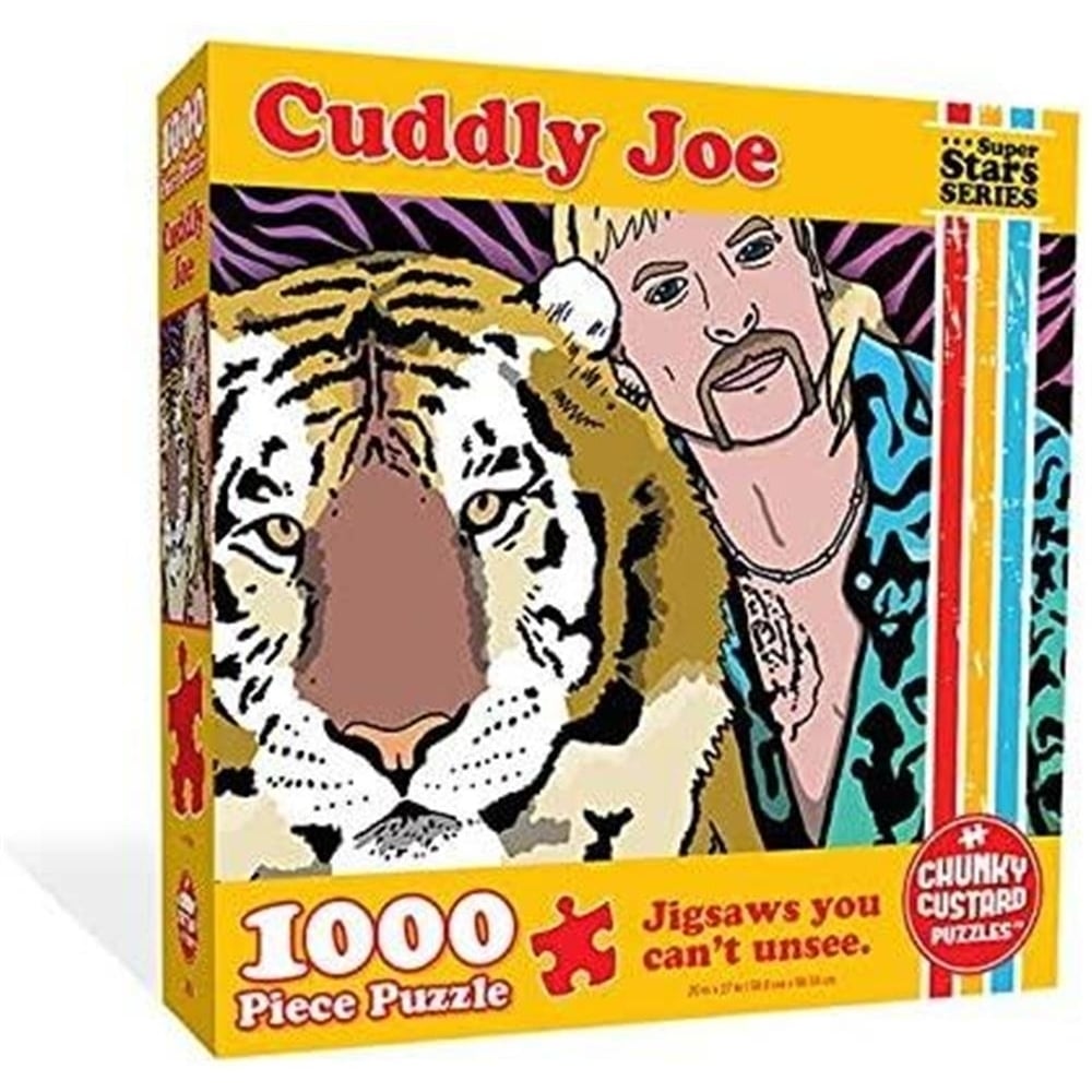 Cuddly Joe Tiger King Jigsaw Puzzle 1000ct Piece Pop Culture Premium Quality Chunky Custard Puzzles