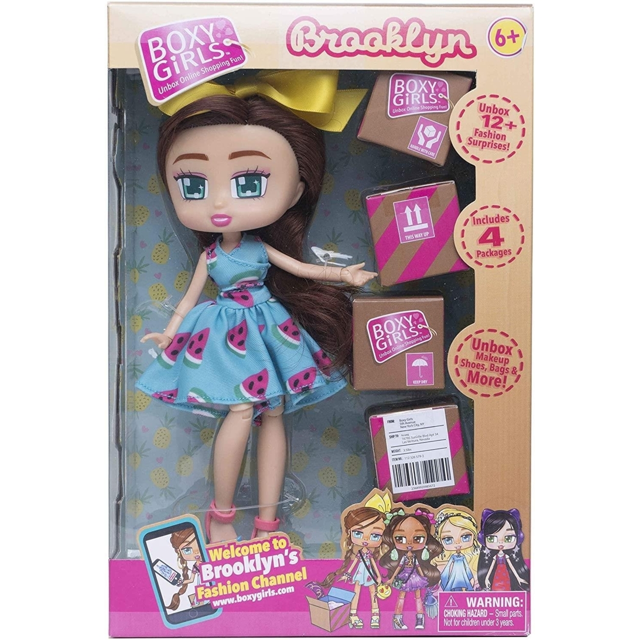 Boxy Girls Brooklyn Unique Personality Doll Green Eyed Dress Jay At Play