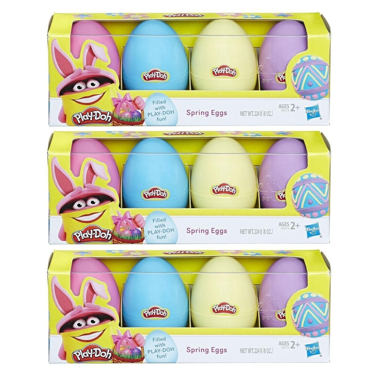 Play-Doh Treat Without The Sweet Spring Eggs 12ct Hunt Basket Gift Set Bundle Hasbro