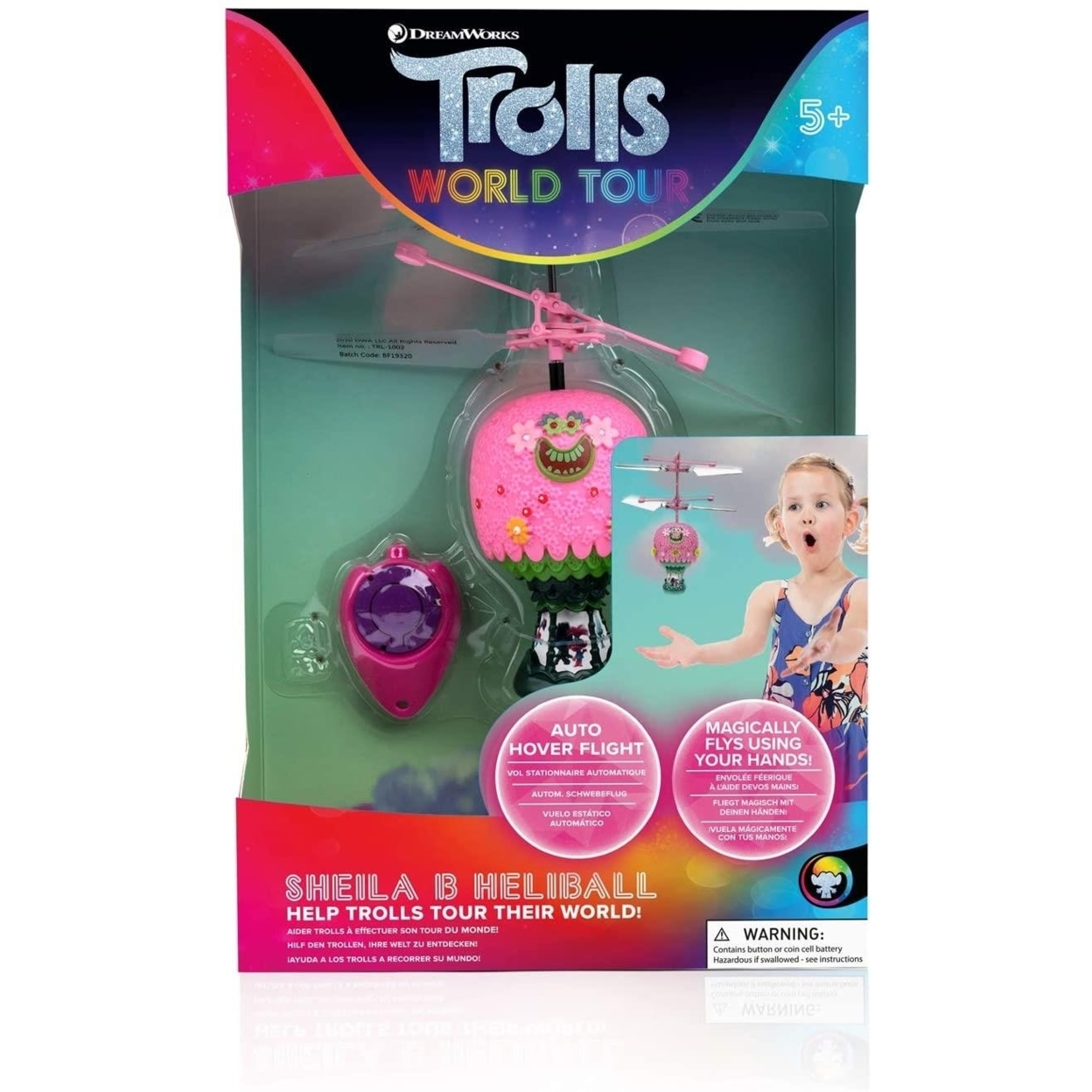 Trolls World Tour Hot Air Balloon Shelia B Heliball RC Hover Flying Ball WOW! Stuff