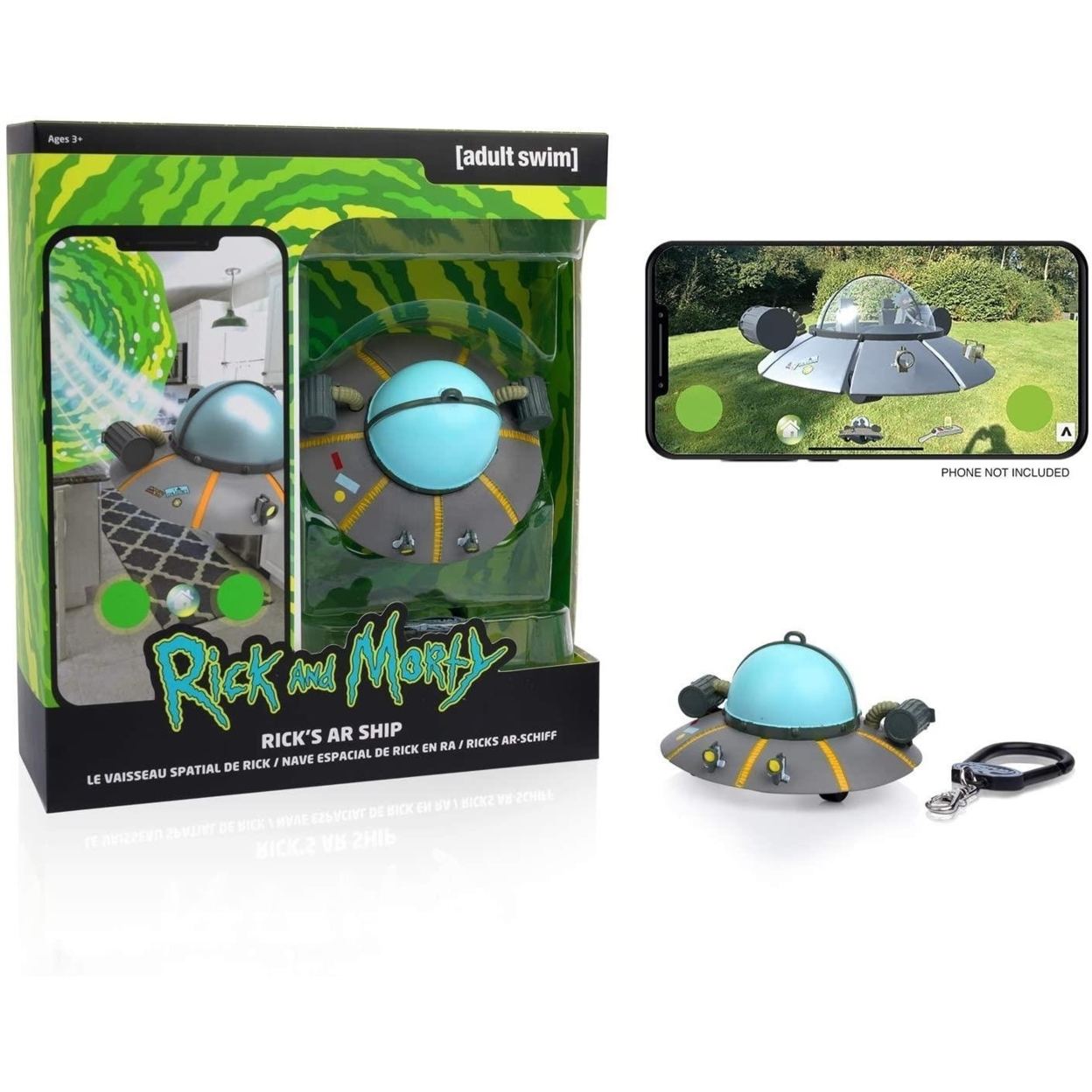 Rick & Morty Virtual Rick's AR Ship Remote Control Spaceship Interactive Toy WOW! Stuff
